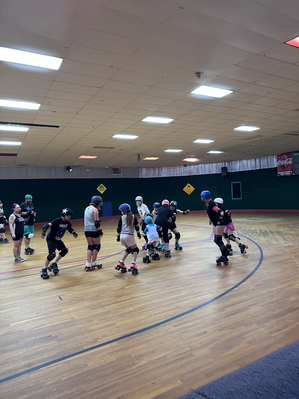 Junior roller derby practice